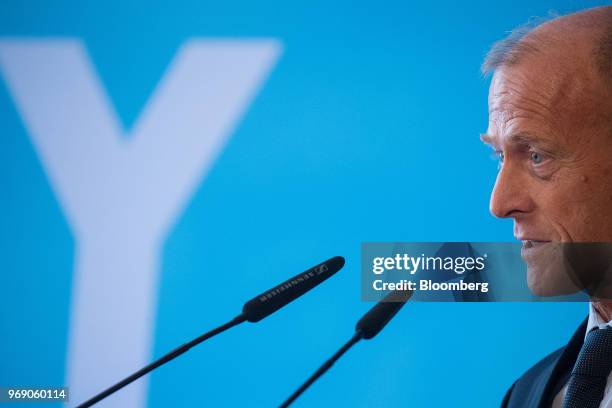 Tom Enders, chief executive officer of Airbus SE, speaks during the European School of Management and Technology forum in Berlin, Germany, on...