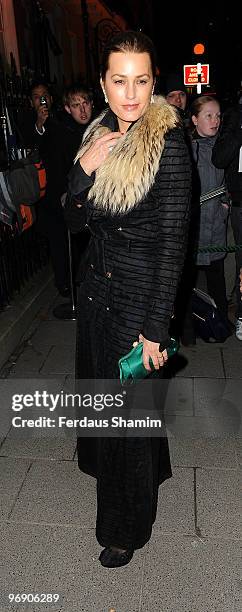 Yasmin Le Bon attends Finch & Partners annual pre-BAFTA party at Annabels on February 20, 2010 in London, England.