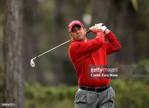 Matt Bettencourt in action during the first round of the AT&T Pebble Beach National Pro-Am at at the Spyglass Hill Golf Course on February 11, 2010...