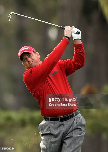 Matt Bettencourt in action during the first round of the AT&T Pebble Beach National Pro-Am at at the Spyglass Hill Golf Course on February 11, 2010...