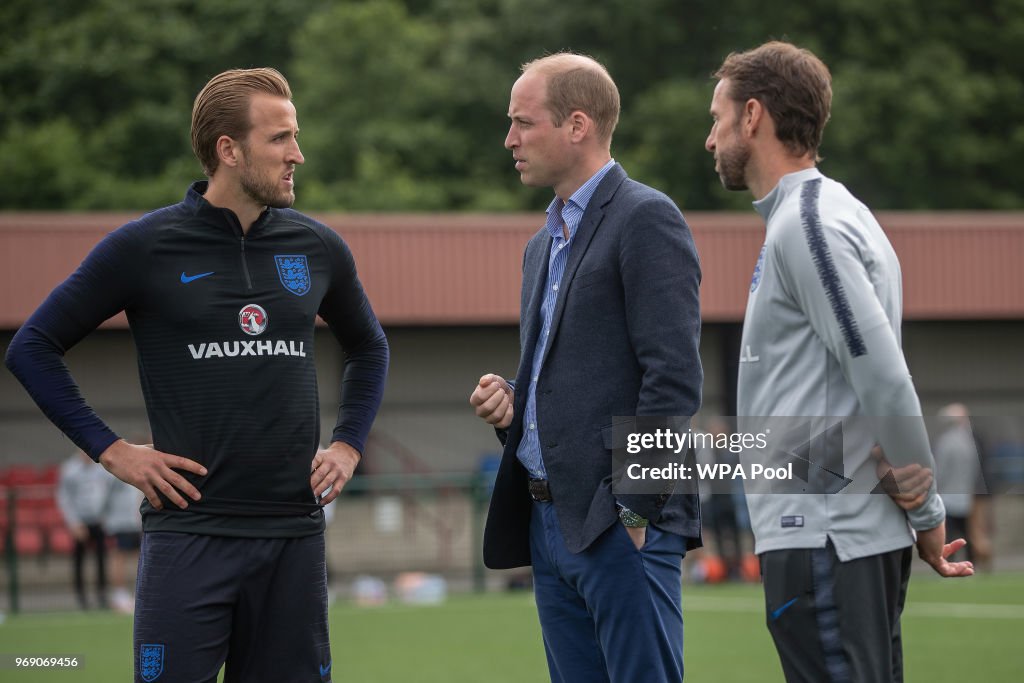 The Duke Of Cambridge Meets The England Football Squad Ahead Of The 2018 Fifa World Cup