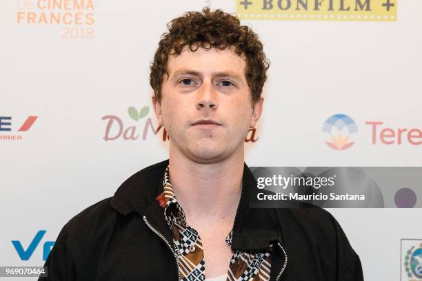 Finnegan Oldfield attends the premiere of 2018 Varilux French Cinema Festival at Espaco Itau de Cinema Frei Caneca on June 6, 2018 in Sao Paulo,...