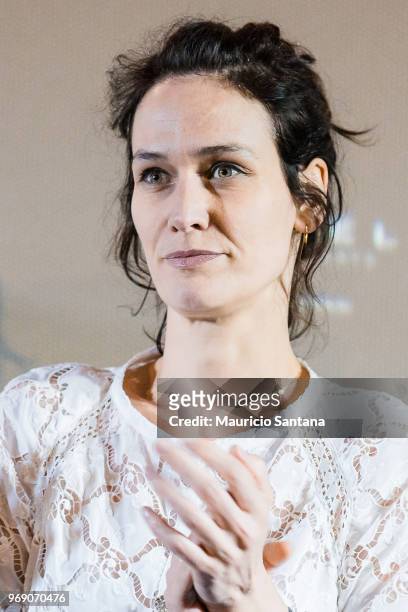 Clotilde Hesme attends the premiere of 2018 Varilux French Cinema Festival at Espaco Itau de Cinema Frei Caneca on June 6, 2018 in Sao Paulo, Brazil.