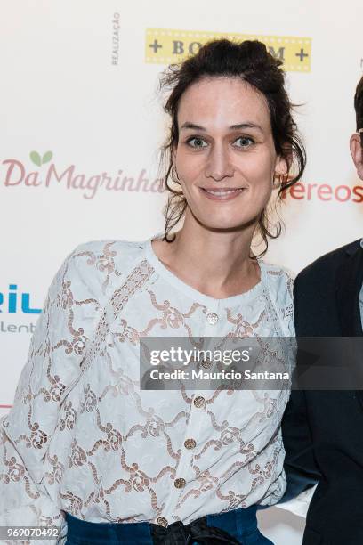 Clotilde Hesme attends the premiere of 2018 Varilux French Cinema Festival at Espaco Itau de Cinema Frei Caneca on June 6, 2018 in Sao Paulo, Brazil.