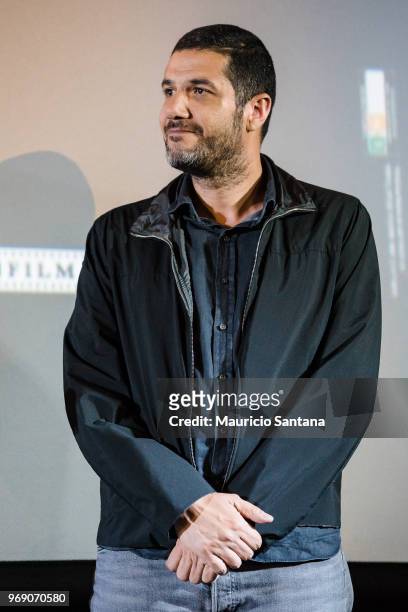 Nabyl Ayouch attends the premiere of 2018 Varilux French Cinema Festival at Espaco Itau de Cinema Frei Caneca on June 6, 2018 in Sao Paulo, Brazil.
