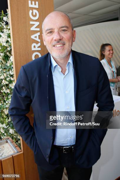 Of Orange, Stephane Richard attends the 2018 French Open - Day Twelve at Roland Garros on June 7, 2018 in Paris, France.