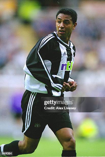 Nolberto Solano of Newcastle United in action during the UEFA Inter-Toto Cup match against Sporting Lokeren played at St James Park, in Newcastle,...