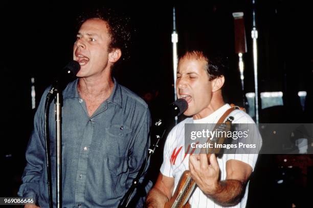 Paul Simon and Art Garfunkel circa 1981 in New York City.