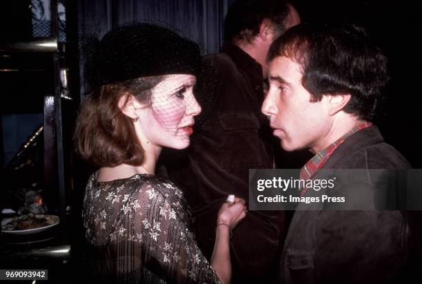 Carrie Fisher and Paul Simon circa 1980 in New York City.