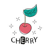 Fashion Funny Slogan with cherry patch for T-shirt and apparels graphic Print