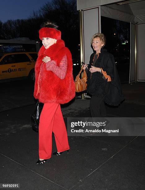 Cindy Adams and Judge Judy are seen walking on Fifth Avenue February 20, 2010 in New York City.