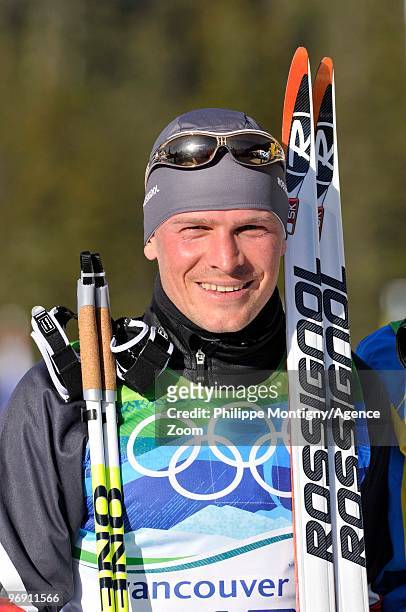 Tobias Angerer of Germany takes the Silver Medal during the MenÕs Cross Country Skiing 30km Pursuit on Day 9 of the 2010 Vancouver Winter Olympic...