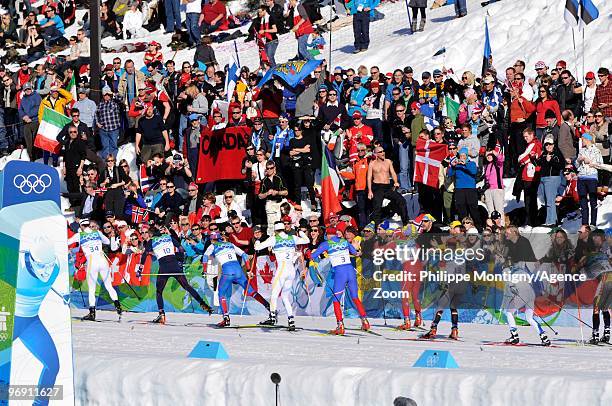 General view of athletes during the MenÕs Cross Country Skiing 30km Pursuit on Day 9 of the 2010 Vancouver Winter Olympic Games on February 20, 2010...