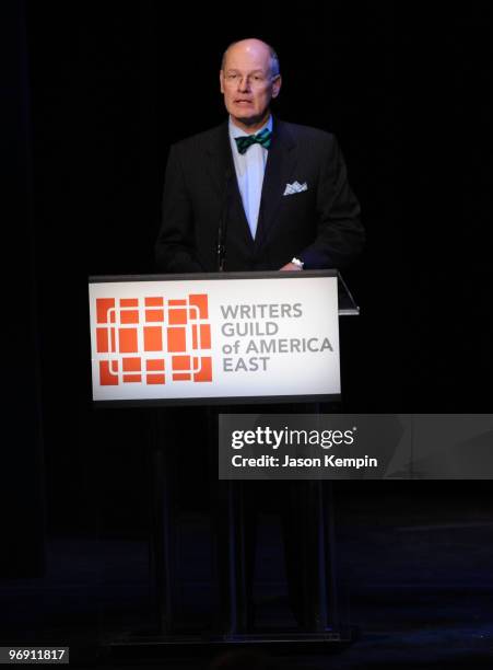 Journalist Harry Smith speaks at the 62nd Annual Writers Guild Awards at Hudson Theatre on February 20, 2010 in New York City.