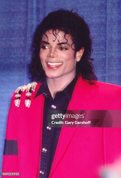 American Pop singer Michael Jackson attends an event at the Sheraton Centre Hotel, New York, New York, March 10, 1988. At the envent, he received an...