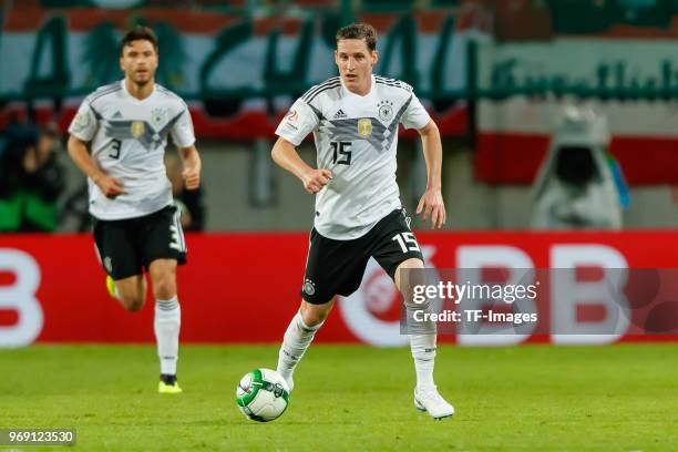 Sebastian Rudy of Germany in action during the international friendly match between Austria and Germany at Woerthersee Stadion on June 2, 2018 in...