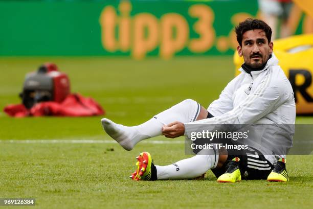 Ilkay Guendogan of Germany look on during the international friendly match between Austria and Germany at Woerthersee Stadion on June 2, 2018 in...