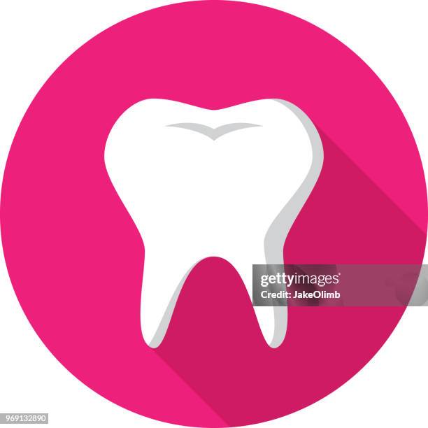 tooth icon flat - toothache cartoon stock illustrations