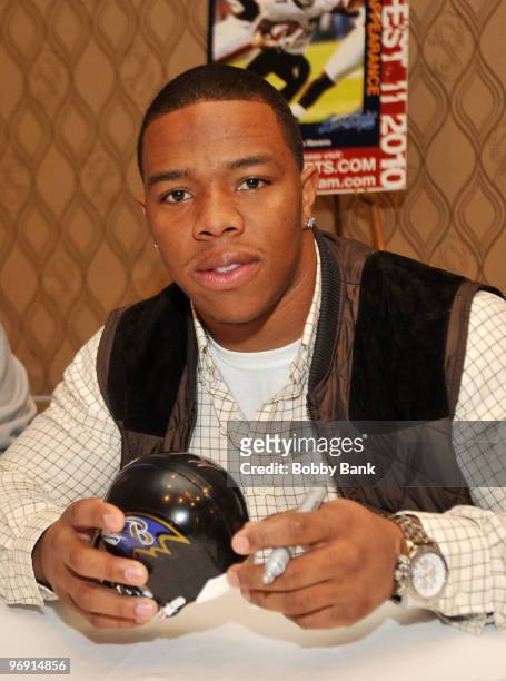 Baltimore Ravens running back Ray Rice attends the Steinfest II Champions Show at the Rye Town Hilton on February 20, 2010 in Rye Brook, New York.