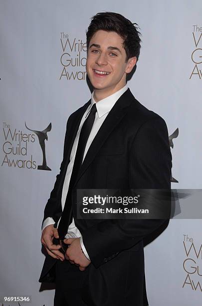 Actor David Henrie arrives at the 2010 Writers Guild Awards held at the Hyatt Regency Century Plaza on February 20, 2010 in Century City, California.