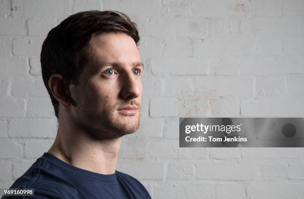 Michael Jamieson, ex swimmer who won an Olympic silver medal in 2012, poses for a portrait at Carney's Community in Battersea as part of a Laureus...