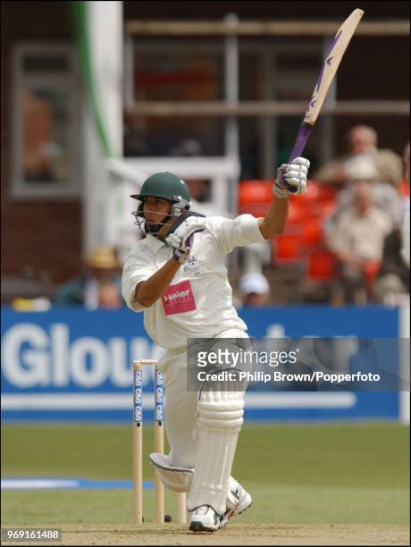 Kadeer Ali of Worcestershire hits a boundary during his innings of 30 runs in the C&G Trophy Quarter Final between Leicestershire and Worcestershire...