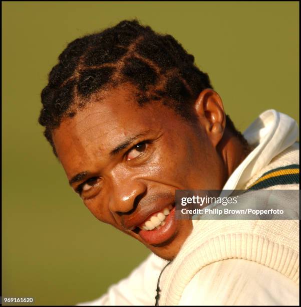 Makhaya Ntini of South Africa during the 1st Test match between England and South Africa at Edgbaston, Birmingham, 24th July 2003.