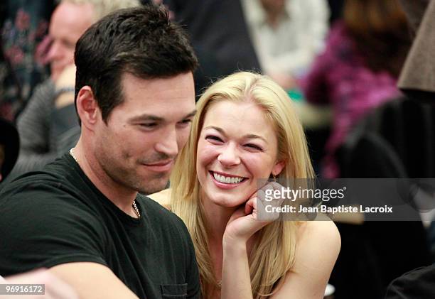 Eddie Cibrian and LeAnn Rimes attend the 8th Annual World Poker Tour Invitational at Commerce Casino on February 20, 2010 in City of Commerce,...