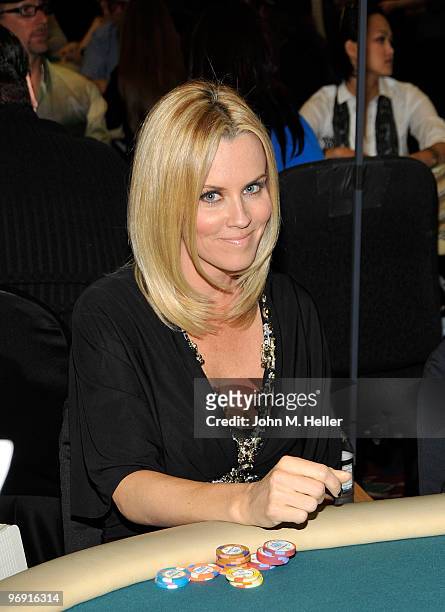Actress Jenny McCarthy attends the 8th Annual World Poker Tour Invitational at Commerce Casino on February 20, 2010 in City of Commerce, California.