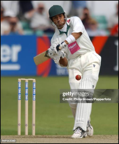 Vikram Solanki of Worcestershire hits out during his innings of 60 runs in the C&G Trophy match betwenn Worcestershire and Yorkshire at New Road,...