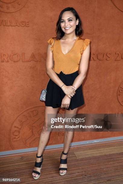 Miss France 2008 Valerie Begue attends the 2018 French Open - Day Twelve at Roland Garros on June 7, 2018 in Paris, France.