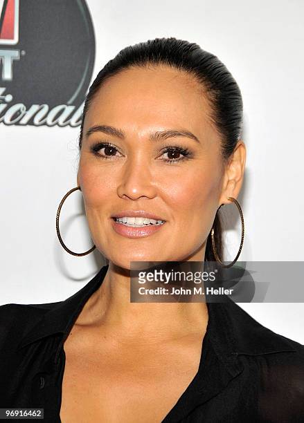 Actress Tia Carrere attends the 8th Annual World Poker Tour Invitational at Commerce Casino on February 20, 2010 in City of Commerce, California.