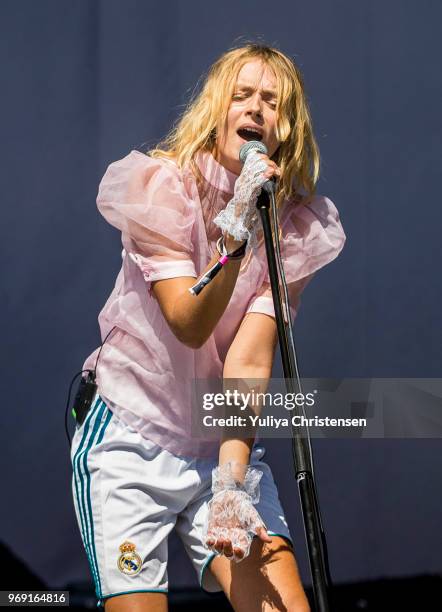 Soleima onstage at the Northside Festival on June 7, 2018 in Aarhus, Denmark.