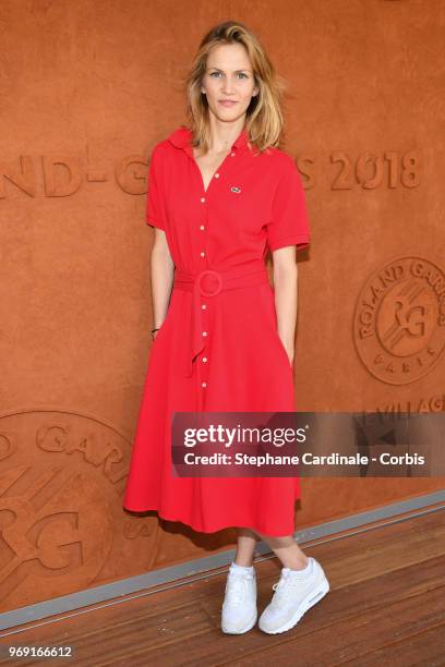 Actress Margot Bancilhon attends the 2018 French Open - Day Twelve at Roland Garros on June 7, 2018 in Paris, France.