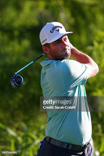 Matt Every of the United States plays his shot from the 12th tee during the first round of the FedEx St. Jude Classic at TPC Southwind on June 7,...