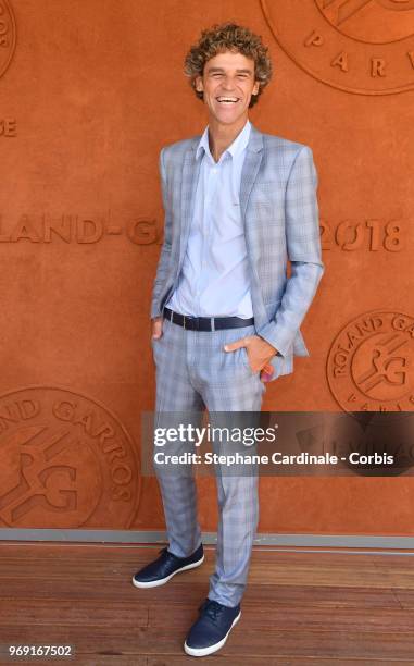 Tennis legend Gustavo Kuerten attends the 2018 French Open - Day Twelve at Roland Garros on June 7, 2018 in Paris, France.