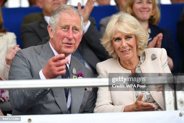 Prince Charles, Prince of Wales and Camilla, Duchess of Cornwall, who is also Vice-President of the Royal Cornwall Agricultural Association attend...