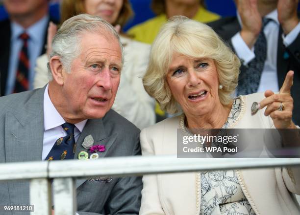 Prince Charles, Prince of Wales and Camilla, Duchess of Cornwall, who is also Vice-President of the Royal Cornwall Agricultural Association attend...