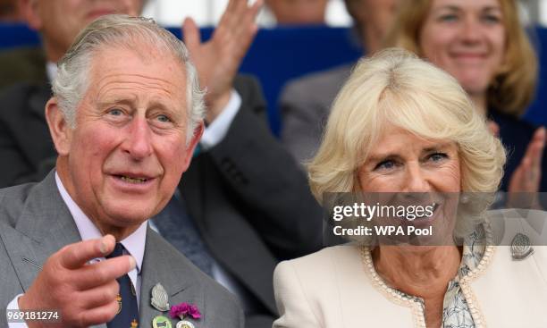 Prince Charles, Prince of Wales and Camilla, Duchess of Cornwall, who is also Vice-President of the Royal Cornwall Agricultural Association attend...