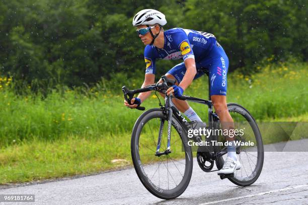 James Knox of Great Britain and Team Quick-Step Floors / Rain / during the 70th Criterium du Dauphine 2018, Stage 4 a 181km stage from Chazey-sur-Ain...