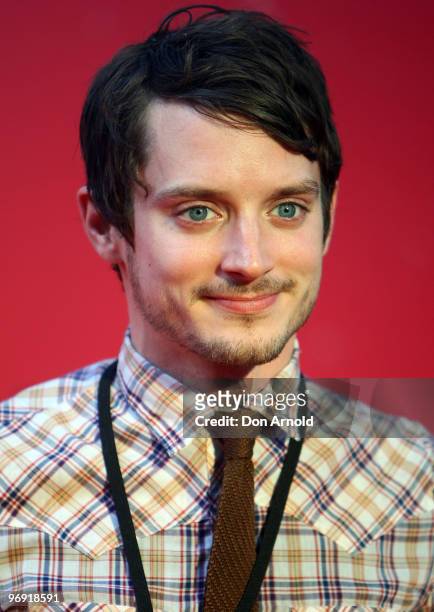 Elijah Wood arrives on the red carpet at the Tropfest 2010 short film festival at The Domain on February 21, 2010 in Sydney, Australia.