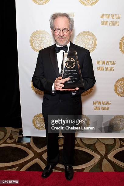 Director / producer Steven Spielberg attends the Motion Picture Sound Editors Golden Reel Awards at the Westin Bonaventure on February 20, 2010 in...