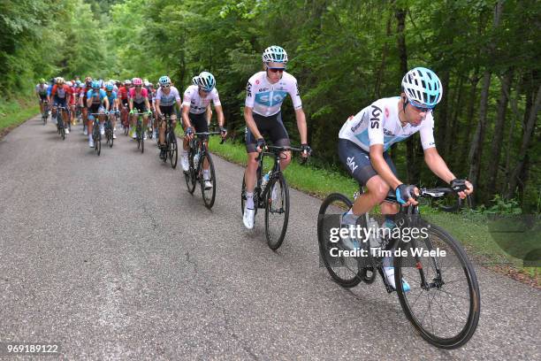 Jonathan Castroviejo of Spain and Team Sky / Tao Geoghegan Hart of Great Britain and Team Sky / during the 70th Criterium du Dauphine 2018, Stage 4 a...