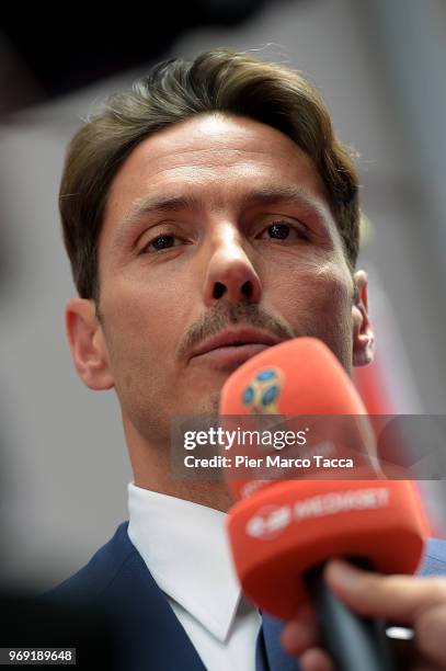 Pier Silvio Berlusconi attends the Mediaset unveils it's 'World Cup 2018' TV offer press conference on June 7, 2018 in Milan, Italy.