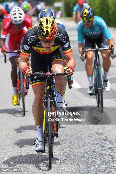 Oliver Naesen of Belgium and Team AG2R La Mondiale / during the 70th Criterium du Dauphine 2018, Stage 4 a 181km stage from Chazey-sur-Ain to...