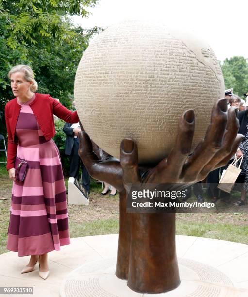 Sophie, Countess of Wessex attends a service of dedication for a new memorial to commemorate the service of Professional and Voluntary Aid Detachment...