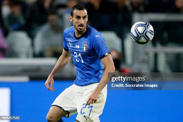 Davide Zappacosta of Italy during the International Friendly match between Italy v Holland at the Allianz Stadium on June 4, 2018 in Turin Italy