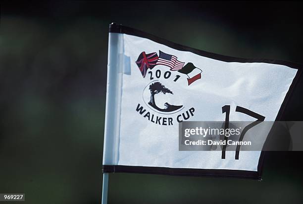 Pin Flag sways in the wind during the 38th Walker Cup match played at the Ocean Forest Golf Club on Sea Island in Georgia, USA. \ Mandatory Credit:...