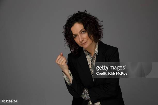 Actress Sara Gilbert is photographed for Los Angeles Times on April 7, 2018 in Los Angeles, California. PUBLISHED IMAGE. CREDIT MUST READ: Kirk...