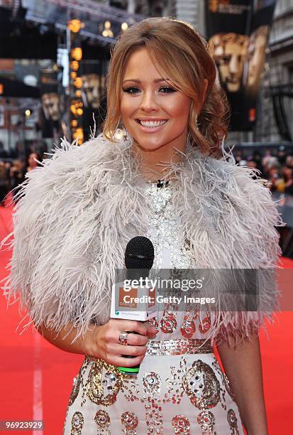 Celebrity interviewer Kimberley Walsh attends the Orange British Academy Film Awards 2010 at the Royal Opera House on February 21, 2010 in London,...